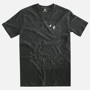 Astronaut in space black t-shirt