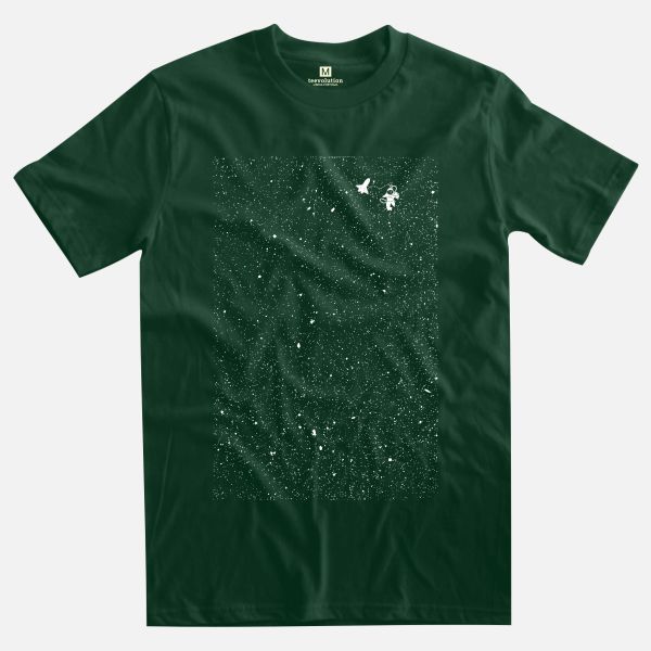Astronaut in space forest green t-shirt