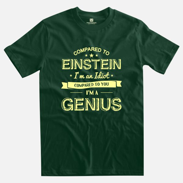 Einstein forest green t-shirt