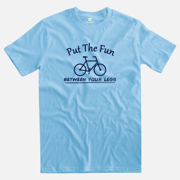 Put the fun sky blue t-shirt