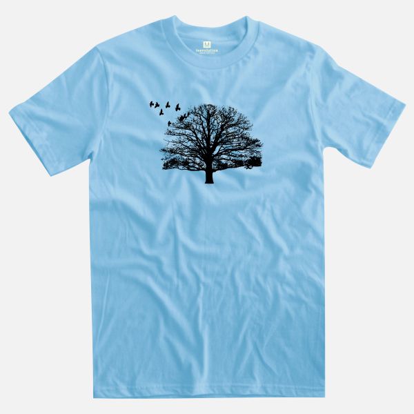 Tree sky blue t-shirt