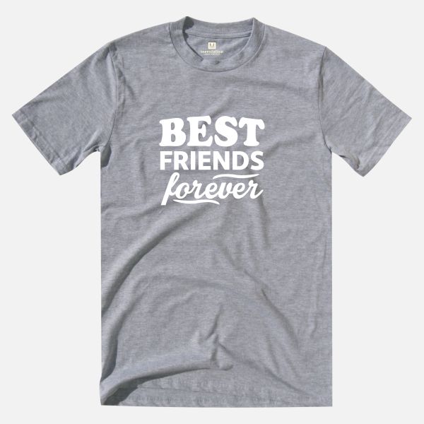 best friends forever heather grey t-shirt