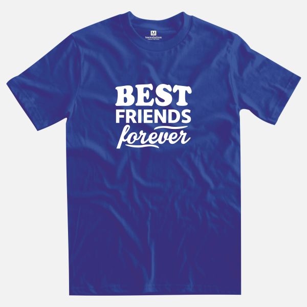 best friends forever royal blue t-shirt