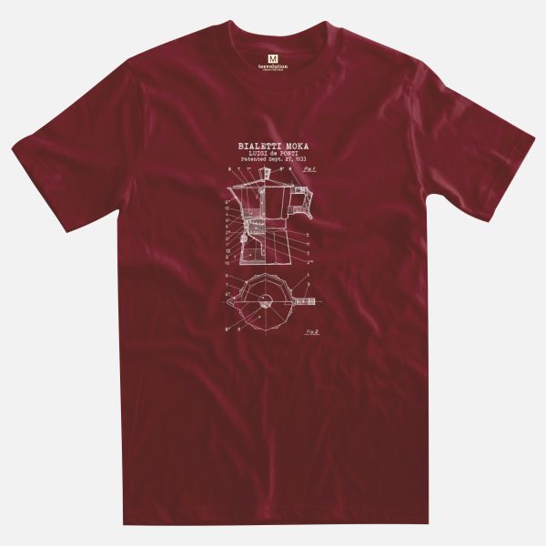 bialetti burgundy .t-shirt