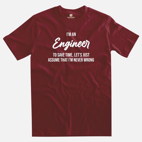 engineer burgundy t-shirt