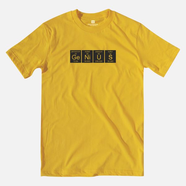 genius heather mustard t-shirt