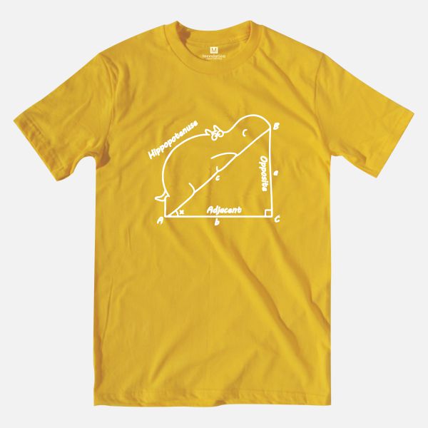 hippopotenuse heather mustard t-shirt