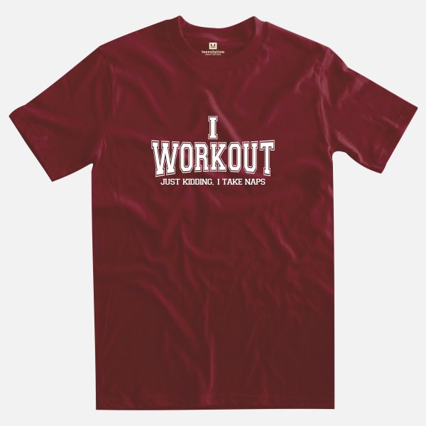 Workout burgundy t-shirt