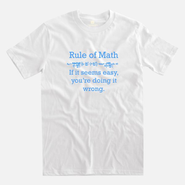rule of math white t-shirt