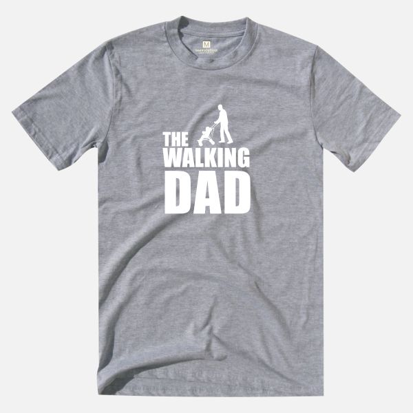 the walking dad heather grey t-shirt